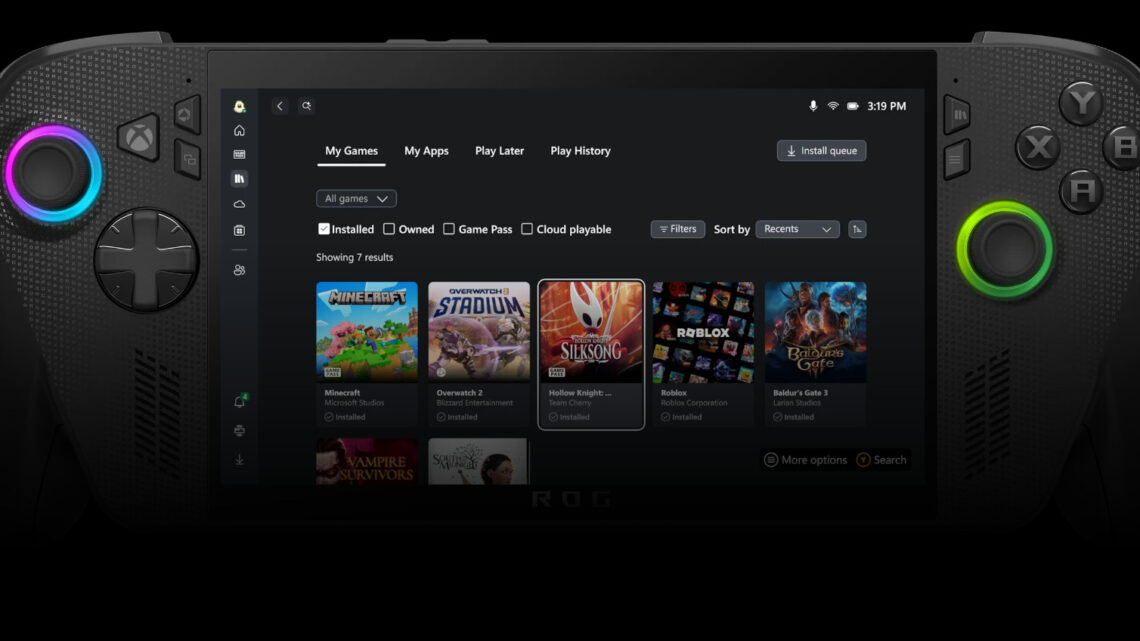 Xbox handheld hits next month with intriguing game badging system